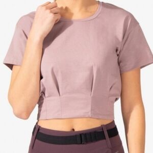 Jed North Instinct Pleated Hem Crop T-shirt